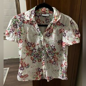 Croft & barrow floral cotton blouse